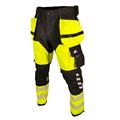 Bulldog stretchbukse, svart/gul, str. 46 Synlighet Kl. 1, ISO20471
