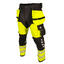 Bulldog stretchbukse, svart/gul, str. 46 Synlighet Kl. 1, ISO20471