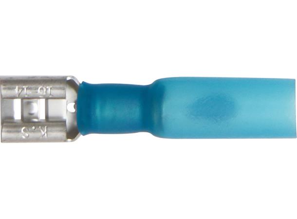 Kabelsko Krymp.  Blå Hun 6,3mm ET224