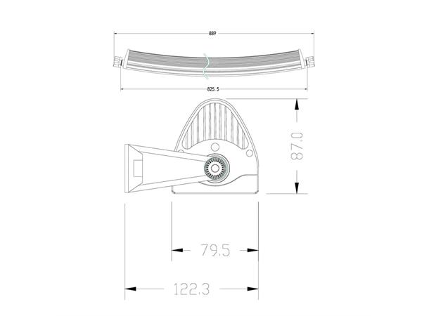 LED lysbar 180W 100 LED buet