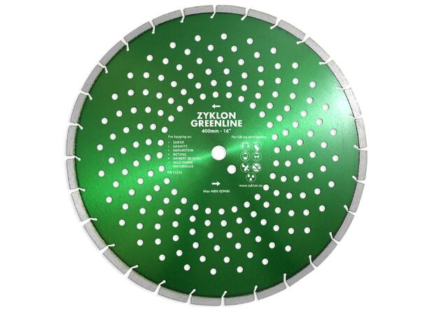 Zyklon Green Line 400mm, 20mm Hull Diamantblad 400x3,2x10x20,0
