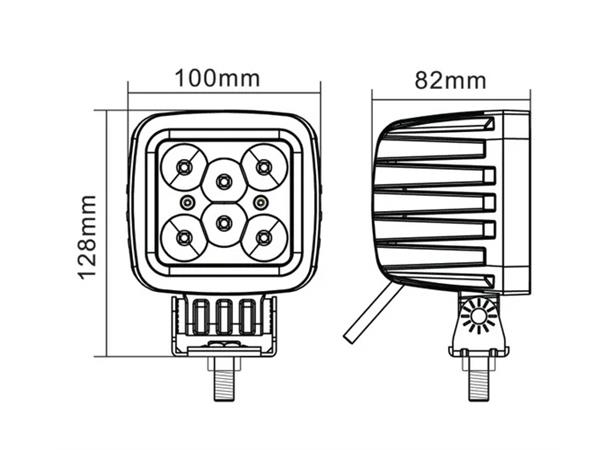Arbeidslykt 42 W 3780 lumen Flomlys 100x82x100 mm