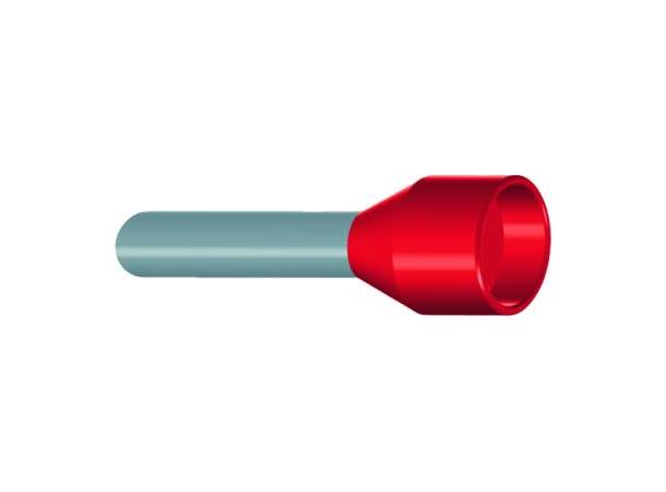 Endehylse Rød 10mm²(100)
