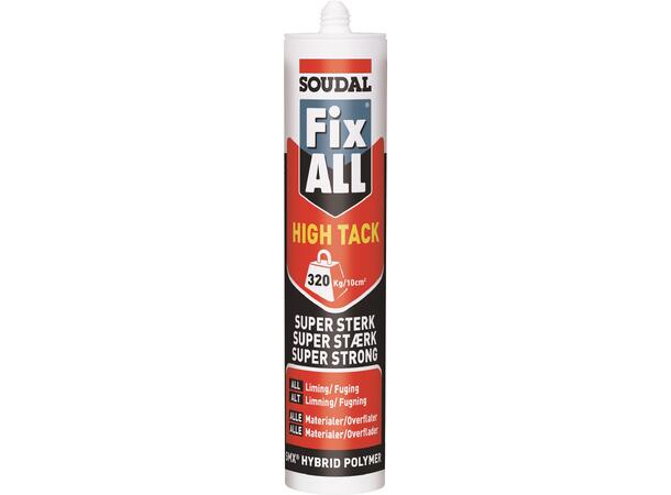 Soudal Fix All High Tack Lys Grå 290 ml Hybridpolymer Tetningsmasse