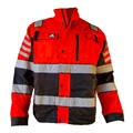 Bulldog jakke, r&#248;d/svart, str. 3XL Synlighet kl.2