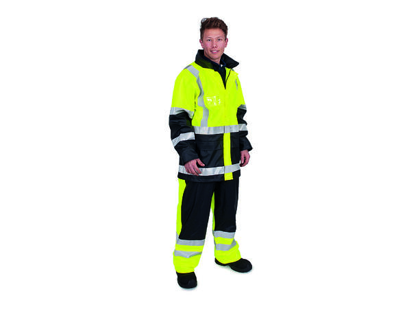 Handi Synlighets Regnjakke S Gul /Sort 