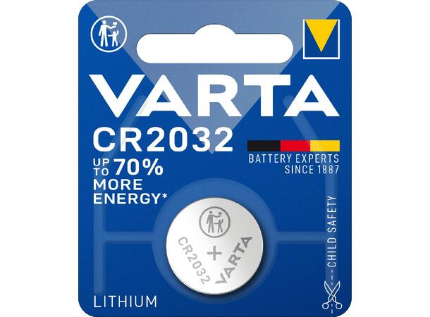 Knappebatteri Varta CR2032 Lithium 1 stk