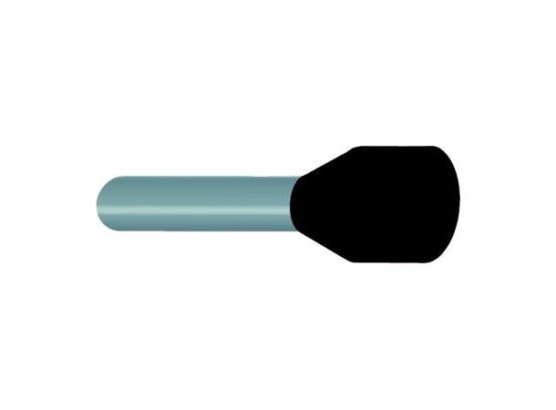 Endehylse Sort 1,5mm² (100)