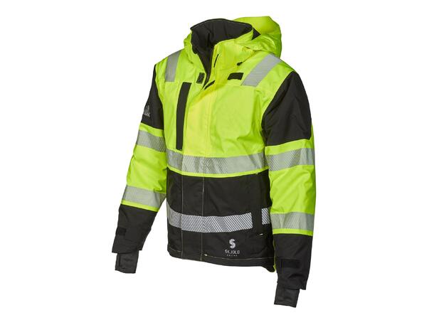 Bulldog Skjold Jakke, Gul/Svart, Str 4XL Synlighet, Klasse 3 ISO20471 