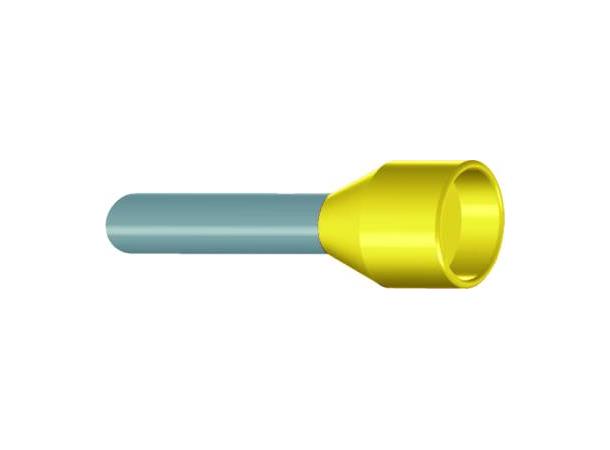 Endehylse Gul 6,0mm²(100)