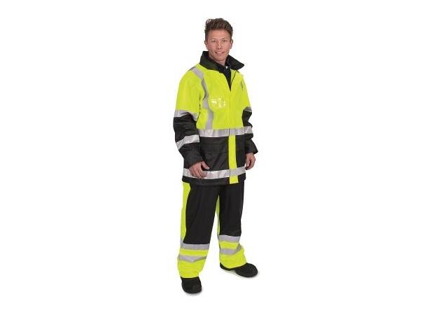 Handi Synlighets Regnjakke M Gul /Sort