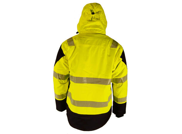 Bulldog Skjold Jakke, Gul/Svart, Str XL Synlighet, Klasse 3 ISO20471 