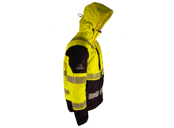 Bulldog Skjold Jakke, Gul/Svart, Str XL Synlighet, Klasse 3 ISO20471 