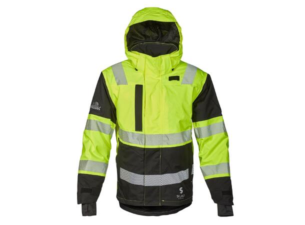 Bulldog Skjold Jakke, Gul/Svart, Str XL Synlighet, Klasse 3, Rip-Stop 