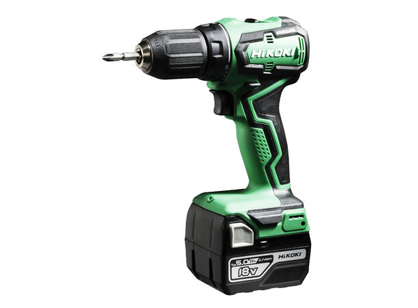 Hikoki Drill DS18DD M/2x5Ah Batterier Og Lader 