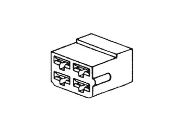 Koblingsstykke Han 6,3mm 4-Pol  (10) ETB614