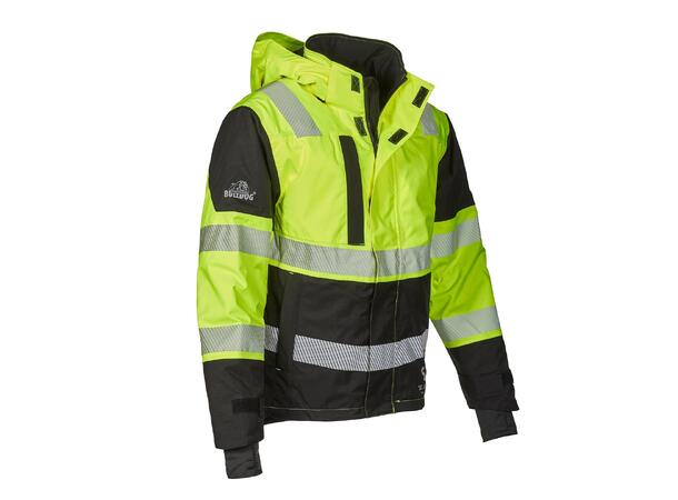 Bulldog Skjold Jakke, Gul/Svart, Str 5XL Synlighet, Klasse 3 ISO20471 