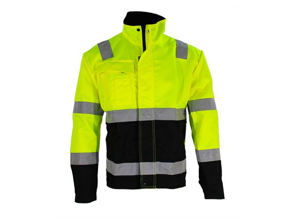 Bulldog jakke, gul/svart, str. 3XL Synlighet kl.2