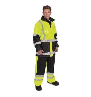 Handi Synlighets Regnjakke L  Gul /Sort