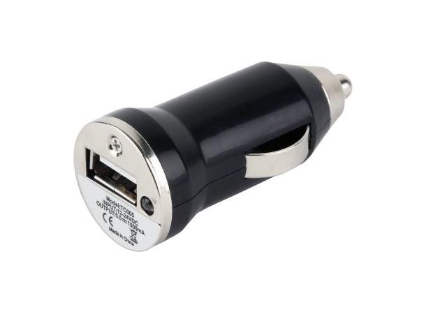 Ladekontakt 1A 12V/Bil m/USB Uttak