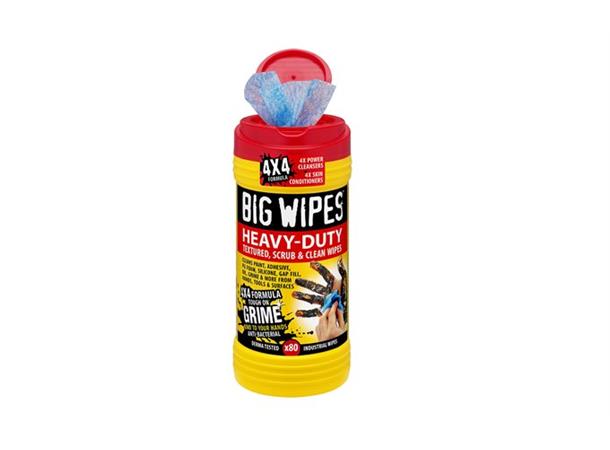 Wipes Antibac Rød,Heavy Duty4X4,80 Tørk