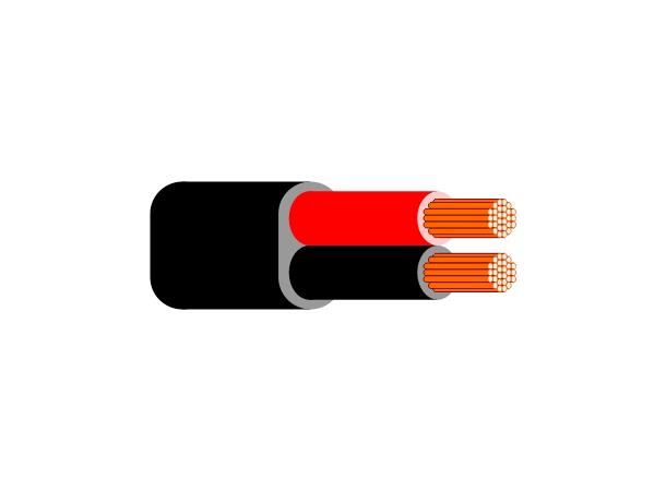 Kabel dob.isolert Sort (50M) 2x1,5mm²