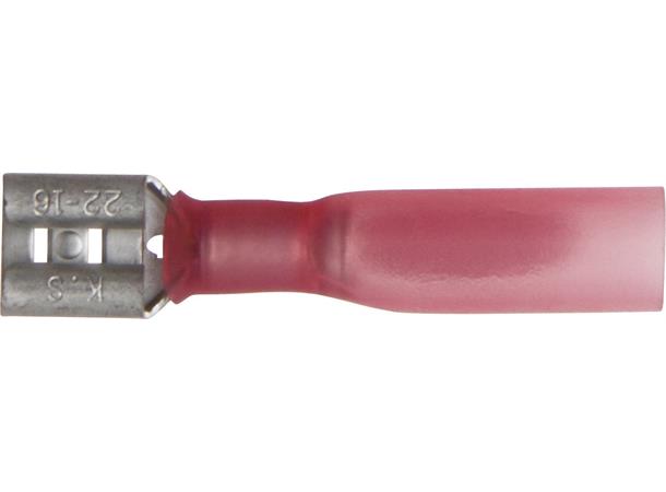Kabelsko Krymp. Rød Hun 6,3mm ET204