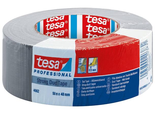 Sølvtape Tesa 4662 48Mmx50M Tekstiltape