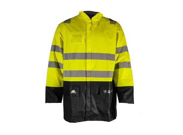 Bulldog Regnjakke PU Str. XL Gul/Marine 