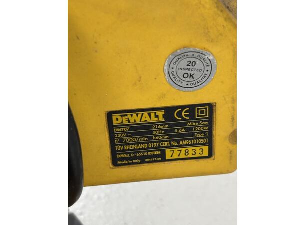 DeWalt DW707 Kapp- og Gjærsag 