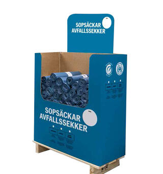 Avfallssekk 125L Ekstra Sterk Transparent, 10 Stk Pr Rull