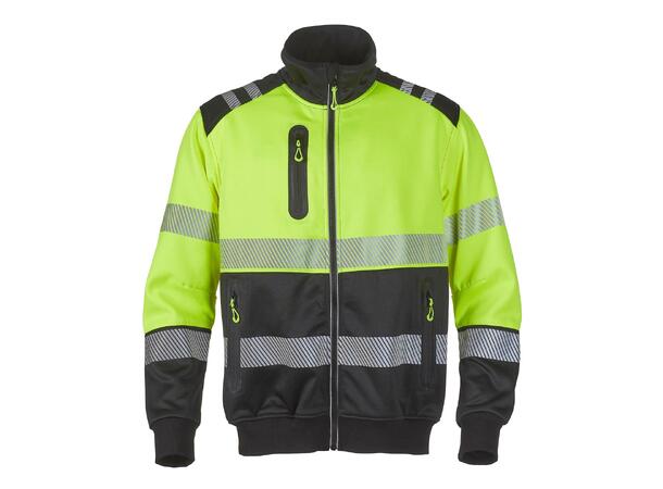 Bulldog Fleecejakke Synlighet Gul/Svart ISO 20471 klasse 2 