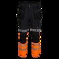 Dovre Stretchbukse Med Hengelommer, 50 Strakofa, Synligjet Kl. 1, Sort/Orange