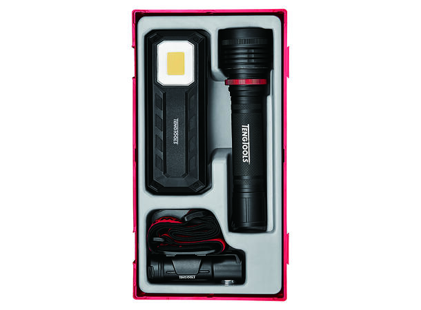 Led Lyssett Oppladbar 3 Lykter TengTools TTLA03 