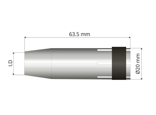 Mig Gassmunnstykke Ø12,5mm Lc240