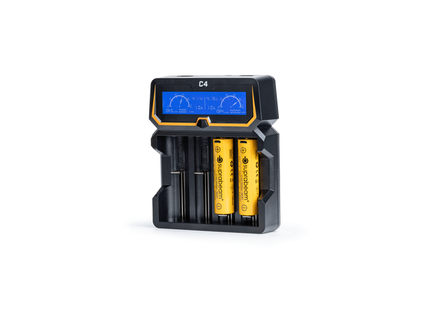 Multilader Med 2 Batterier Til M6XR Suprabeam, Lader Inntil 4 Batterier
