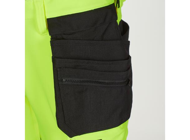 Bulldog Stretchbukse Håndverk, Str. 42 Synlighet Kl. 2 Gul/Svart 