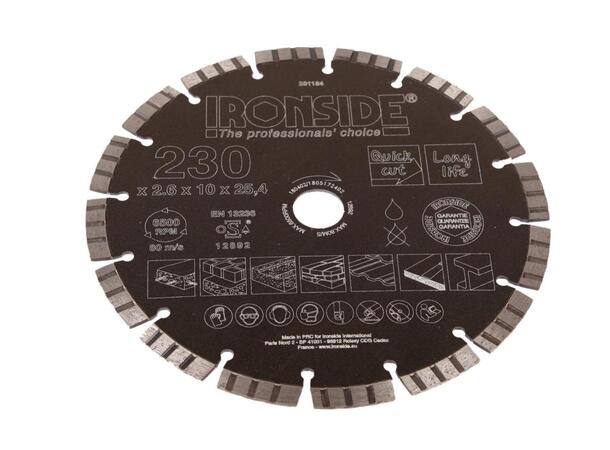 Diamantkappeskive 230mm Universal Ironside 230x2.6x22.2mm 201184 