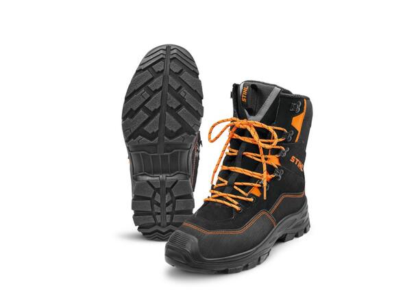 Stihl Lærstøvel Function Active, Str 50 Motorsagstøvel I Semsket Okseskinn 