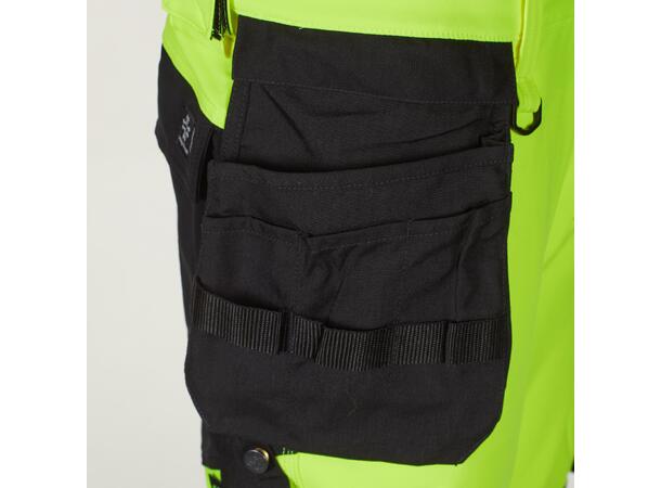 Bulldog Stretchbukse Håndverk, Str. 48 Synlighet Kl. 2 Gul/Svart 