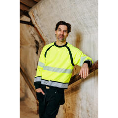 Frontline Genser Rund Hals Safety Gul