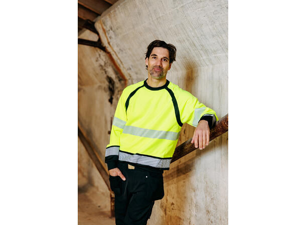 Frontline Genser Rund Hals Safety Gul 