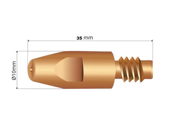 Mig Kontaktrør M8X35 Passer til Kemppi