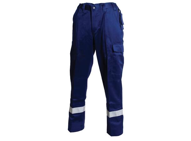 Bulldog Bukse, Blå Str. 56 Flammehemmende, Med Refleks 
