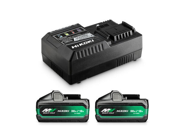 Hikoki Batteripakke 18/36V Multivolt 2 x Batteri 18V (8,0Ah) / 36V (4Ah)