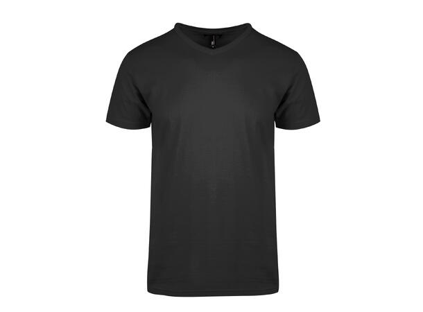 La Gomera Sort Fashion t-shirt med v-hals til herre