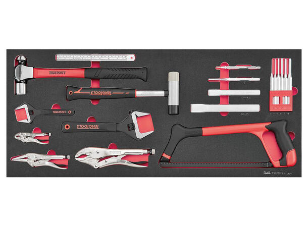 Tengtools TKW37R525FC – 525-dels PRO35™ Verktøysett – Rød Tralle