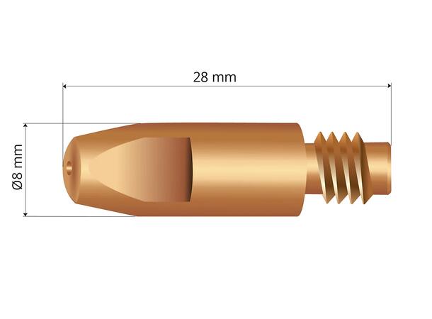 Mig Kontaktrør M6X28