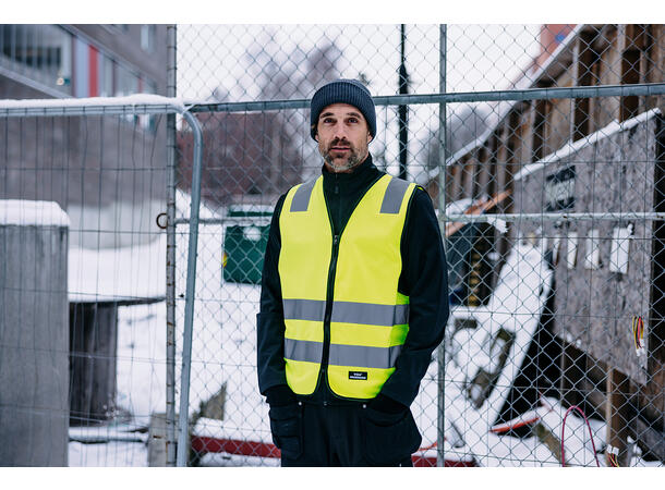 Refleksvest Uppsala Med Glidelås CE- merket. EN 20471, klasse 2
