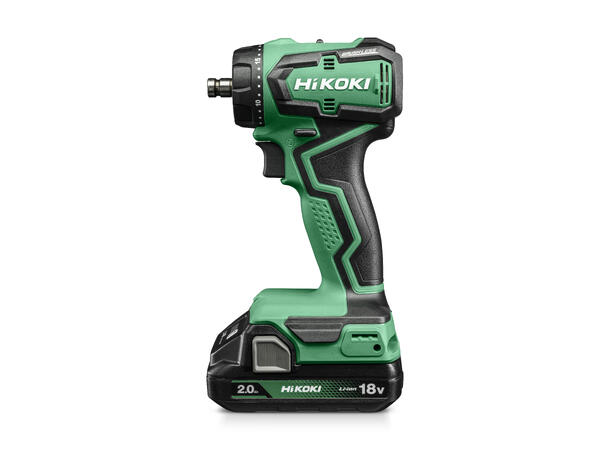 Hikoki Drill DS18DDQ Sett 2x2Ah Batterier, Lader Og Chucker 
